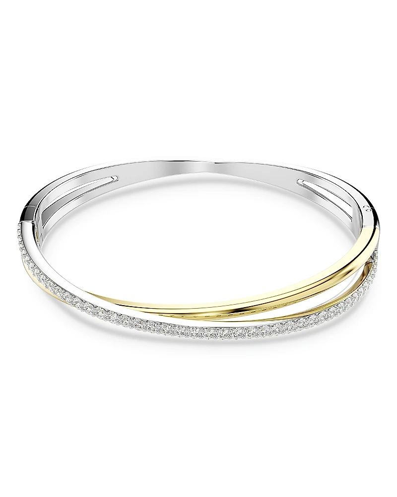 Swarovski Hyperbola Crystal Double Row Bangle Bracelet