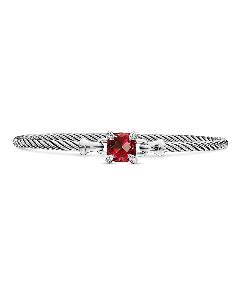 Daivd Yurman Chatelaine Bracelet with Rhodolite Garnet and Diamonds