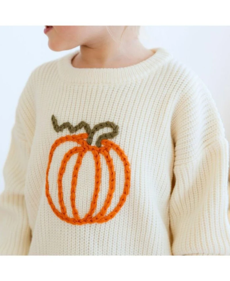 Girls' Pumpkin Yarn Knit Sweater - Little Kid, Big Kid