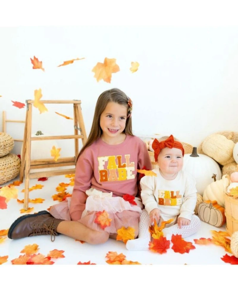 Girls' Fall Babe Patch Sweatshirt - Little Kid, Big Kid