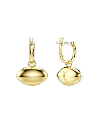 Symbolica Crystal Evil Eye Charm Hoop Earrings in Gold Tone