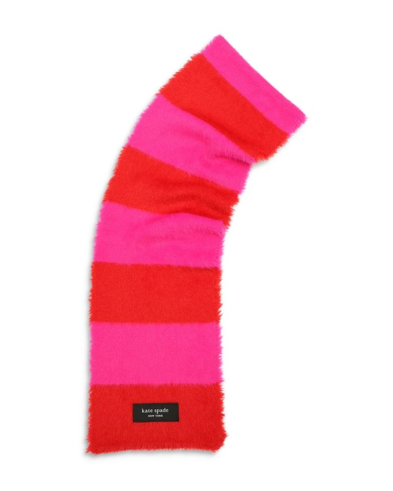 Awning Stripe Fuzzy Scarf