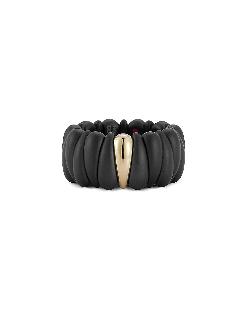 Roberto Demeglio 18K Yellow Gold Demeglio Black Ceramic Ring