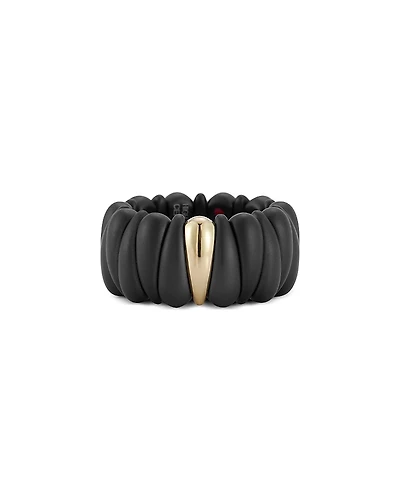 Roberto Demeglio 18K Yellow Gold Demeglio Black Ceramic Ring