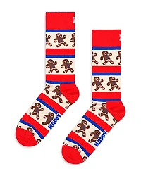 Happy Socks Gingerbread Stripe Crew Socks
