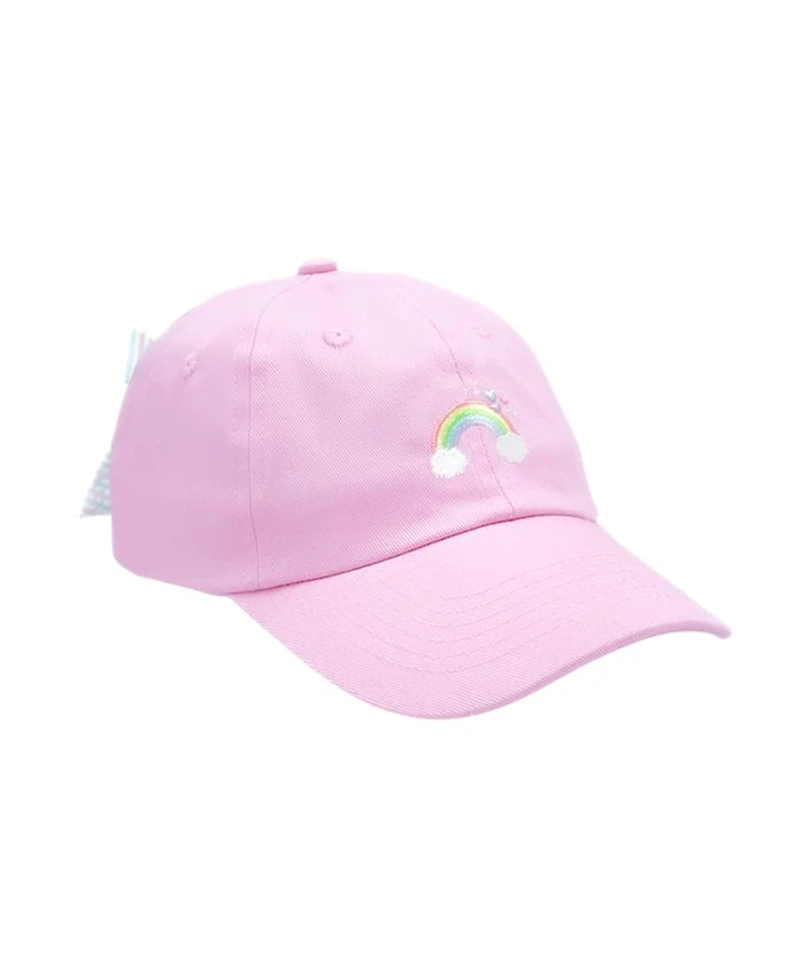 Girls' Rainbow Bow Baseball Hat Pink - Little Kid, Big Kid