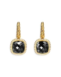 Albion® Drop Earrings in 18K Yellow Gold with Diamonds, 10mm