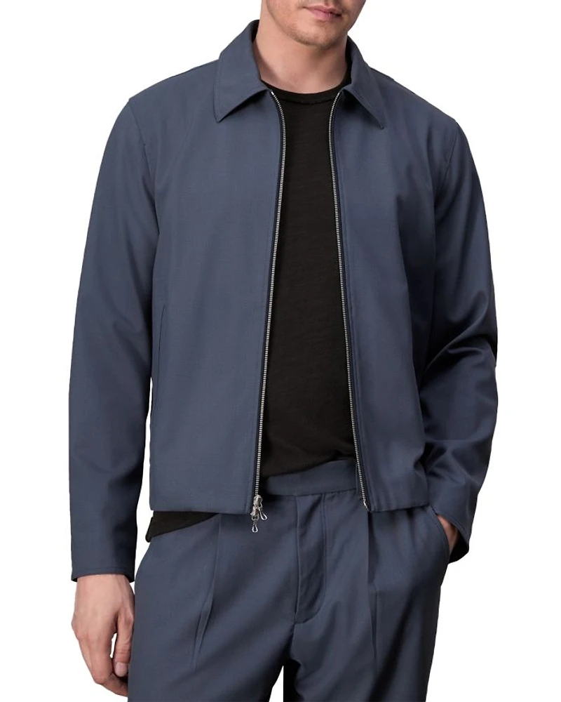 Melrose Wool Blend Twill Full Zip Jacket