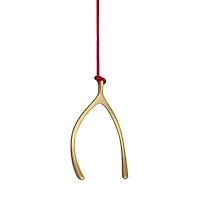 Waterford Wishbone Gold Tone Ornament
