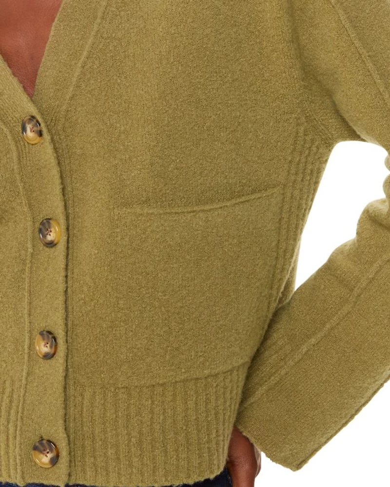 Pocket Button Front Cardigan