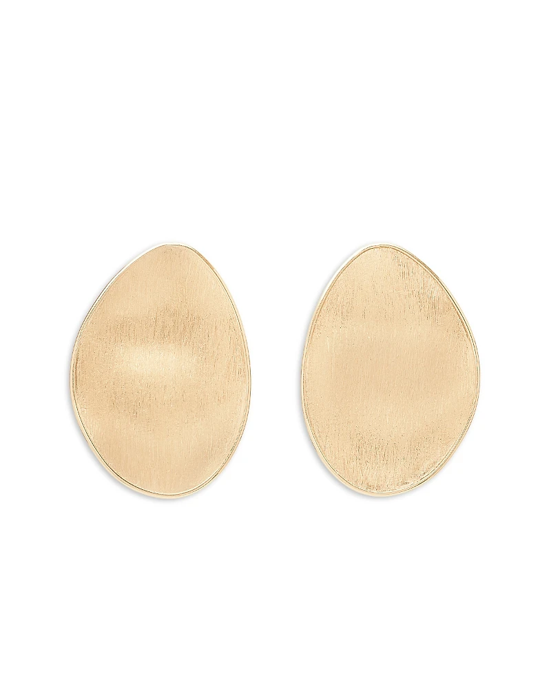 Marco Bicego 18K Yellow Gold Lunaria Large Textured Disc Statement Earrings