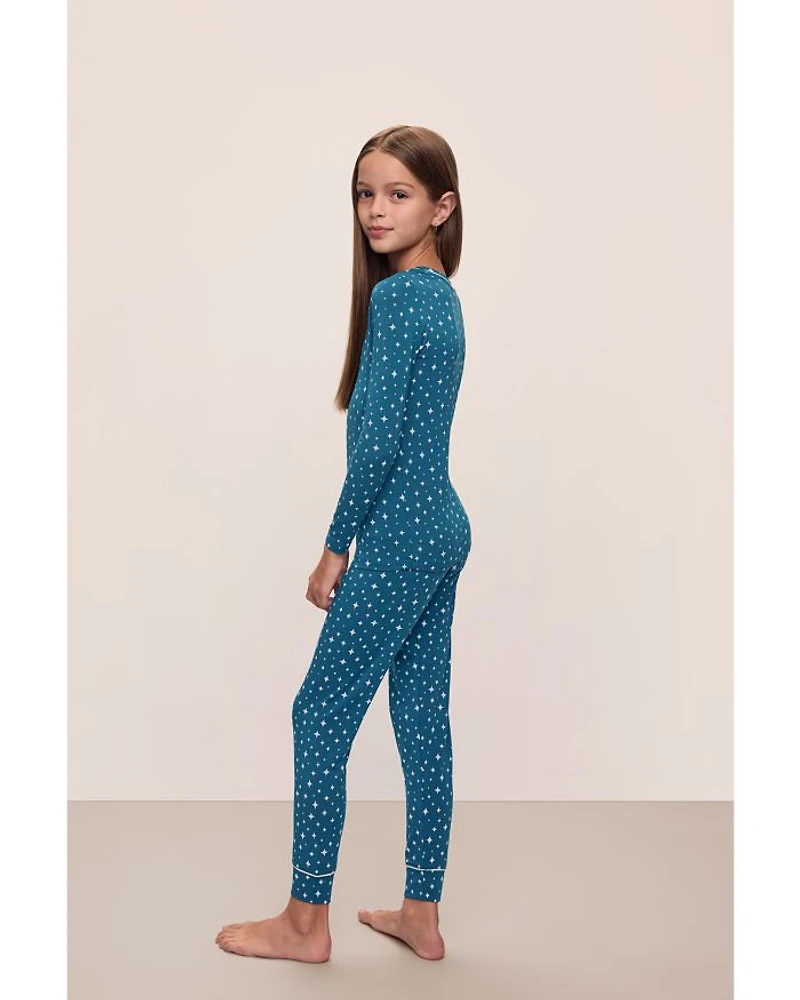 Unisex Printed Long Sleeve PJ Set - Little Kid, Big Kid