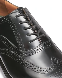 Men's Black Monogram Double Brogue Wingtips