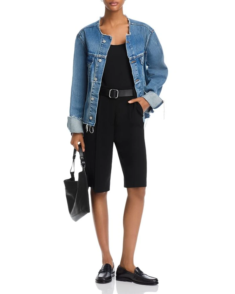 Cutoff Denim Trucker Jacket