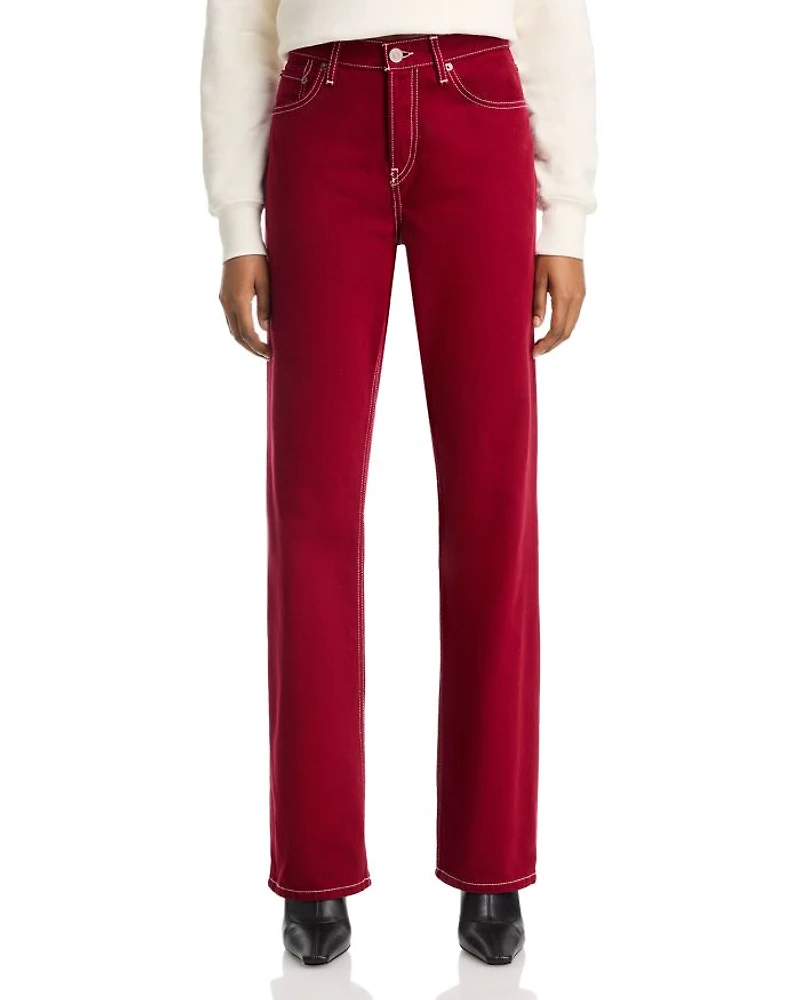 The Standard High Rise Straight Jeans Currant