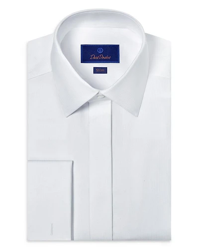 Slim Fit Covered Placket Formal Shirt