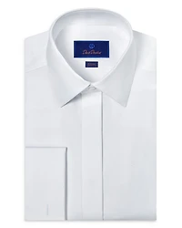 Slim Fit Covered Placket Formal Shirt