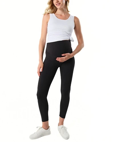 Women's Maternity Stretch Leggings with Bump-Friendly Phone Pocket