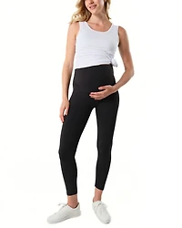Women's Maternity Stretch Leggings with Bump-Friendly Phone Pocket