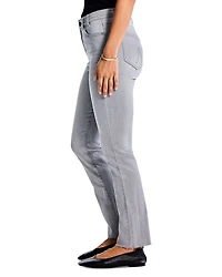 Mid Rise Straight Ankle Jeans Mercury