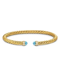 Cablespira Flex® Bracelet 18K Yellow Gold with Gemstones and Diamonds, 4mm