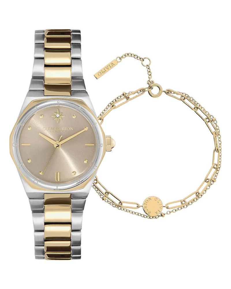 Watch & Bracelet Gift Set, 28mm