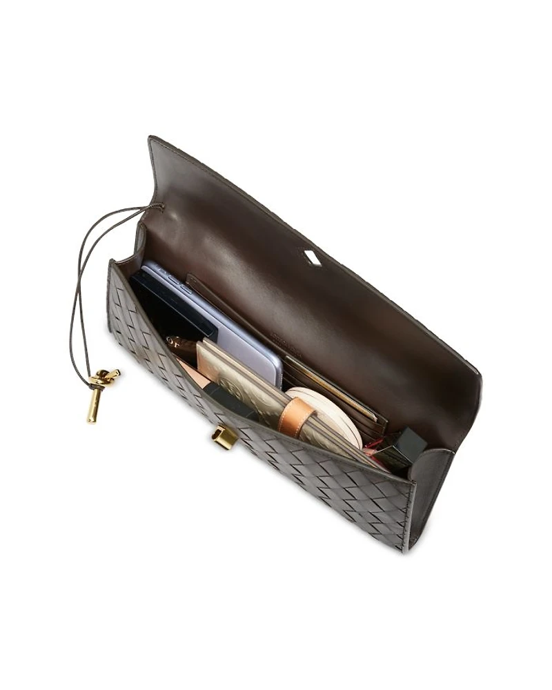 Andiamo Intrecciato Leather Clutch
