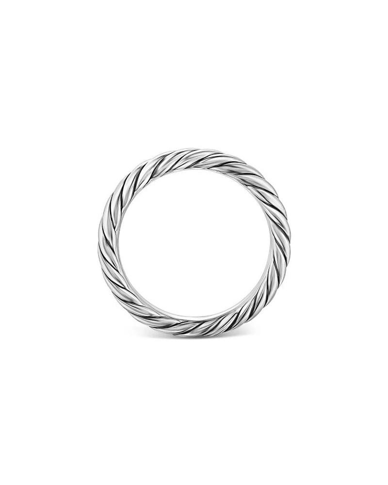 Cable Band Ring Sterling Silver, 3.4mm
