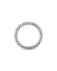 Cable Band Ring Sterling Silver, 3.4mm
