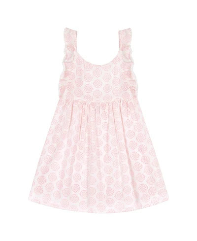 Mer St. Barth Girls' Daphne Flutter Sleeve Dress - Little Kid, Big Kid