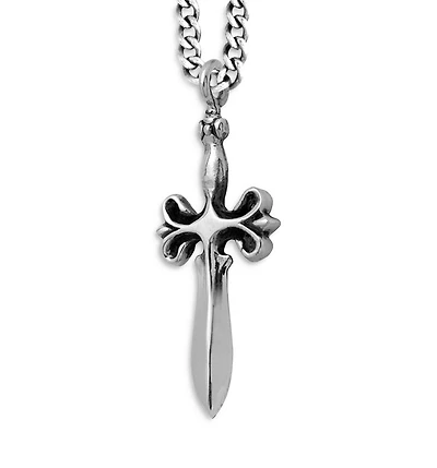 Dagger Pendant Necklace, 24"