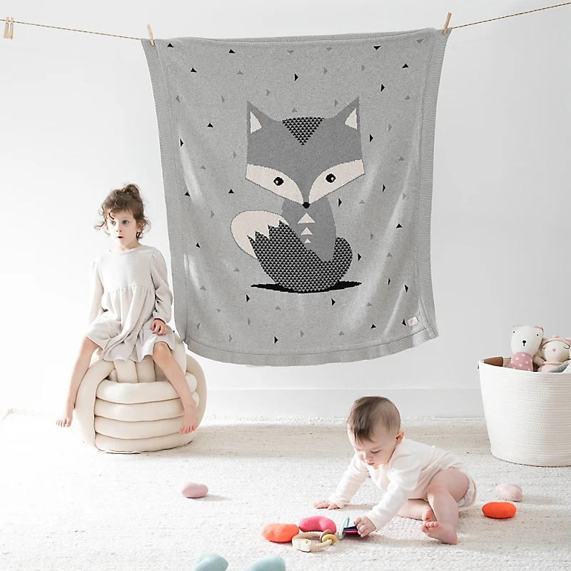 Pink Lemonade Foxy Baby Blanket