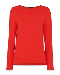Slim Fit Boat Neck Top