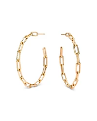 Walters Faith 18K Rose Gold Saxon Chain Link Hoop Earrings
