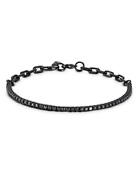 18K Black Gold Black Diamond Tennis Bracelet
