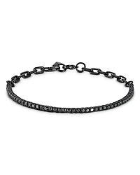 Walters Faith 18K Black Gold Black Diamond Tennis Bracelet