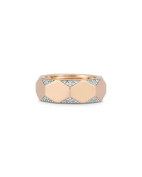 18K Rose Gold Diamond Quentin Hexagon Band