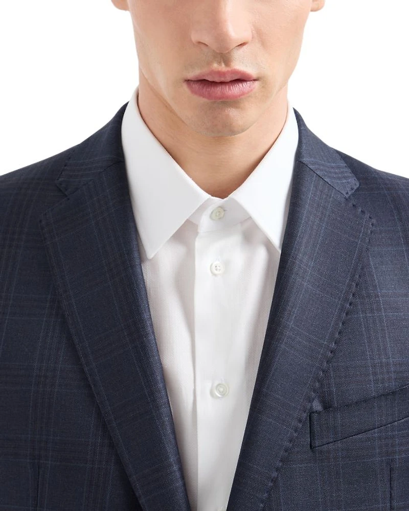 Slim Fit Micro Stripe Wool Suit