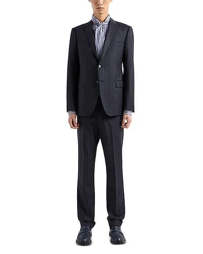 Emporio Armani Slim Fit Striped Wool Suit