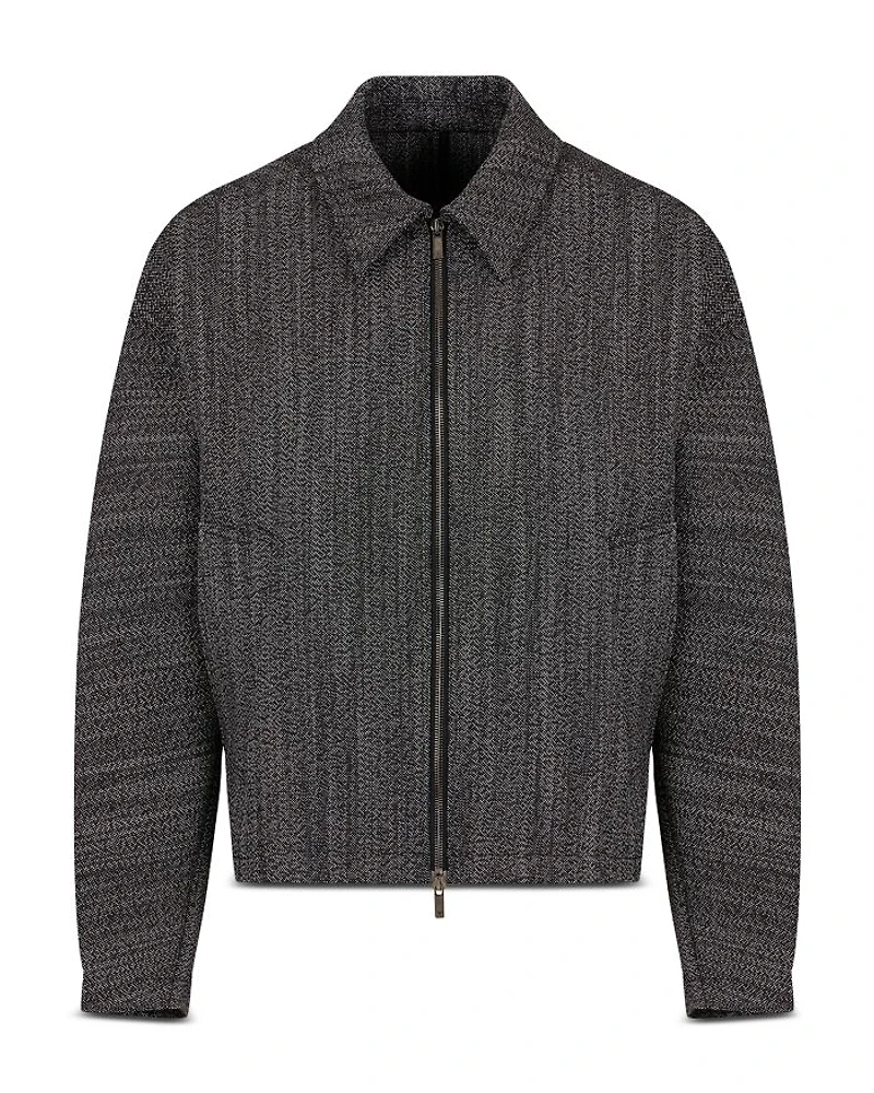 Textured Blouson Jacket