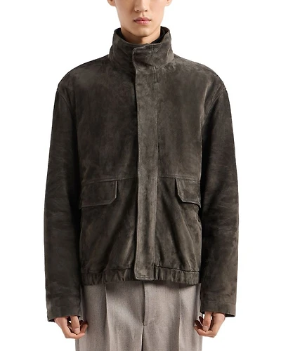 Suede Blouson Jacket