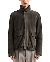 Suede Blouson Jacket