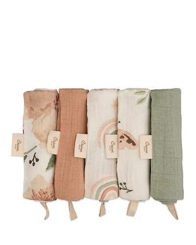 Parker Floral Baby Washcloths, 5 Pack