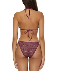 Color Play Crochet Triangle Bikini Top