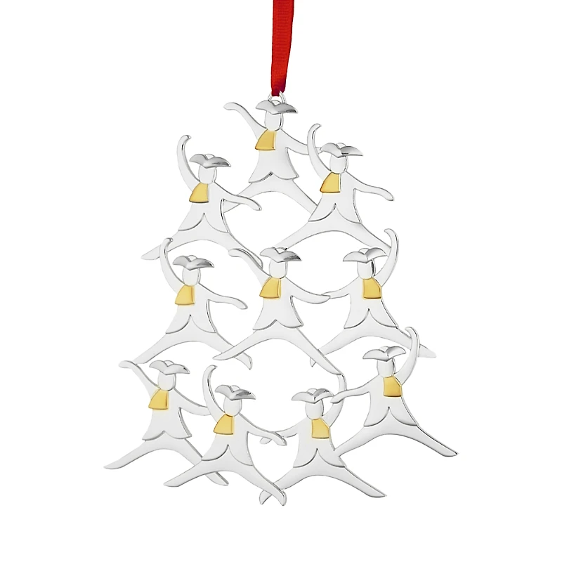 Nambe Twelve Days of Christmas: 10 Lords A Leaping Ornament