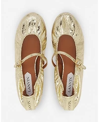 Women's The Ballerina Mary Jane Crackled Metallic Leather