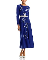 Embroidered Knit Maxi Dress