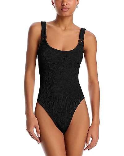 Hunza G Domino Crinkle One Piece Swimsuit