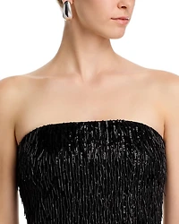 Victaria Sequined Fringe Mini Dress