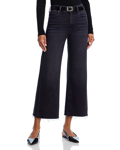 Paige Anessa High Rise Wide Leg Ankle Jeans